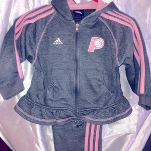 Girls MD(5-6) Adidas/Indiana Pacers ruffled set
